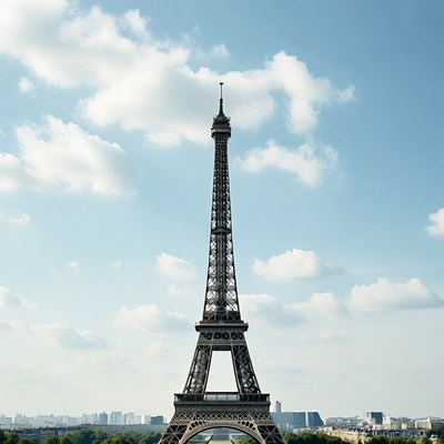 Eiffel Tower under blue sky