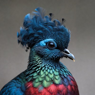 Colorful Resplendent Quetzal Bird Portrait