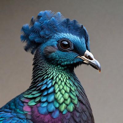 Celadon-crested Goshawk Portrait