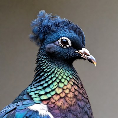 Colorful Himalayan Monal Pheasant Portrait