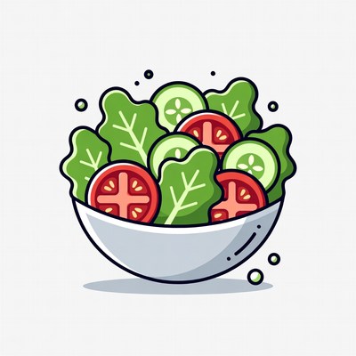 Fresh Salad in Bowl