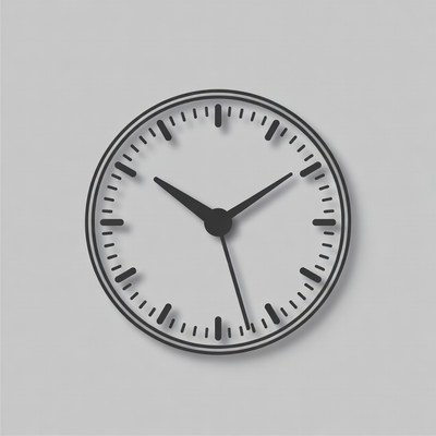 Simple Analog Clock Illustration