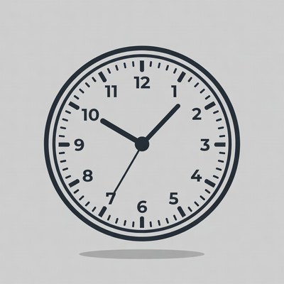Simple Analog Clock Illustration