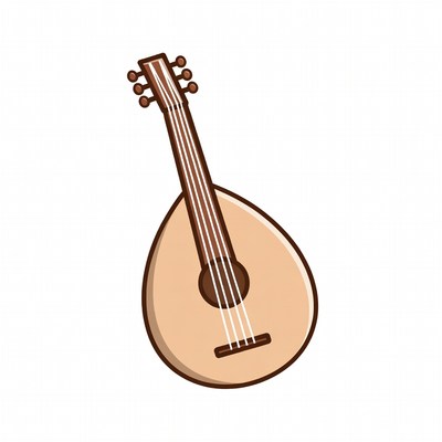 Cartoon Oud Instrument
