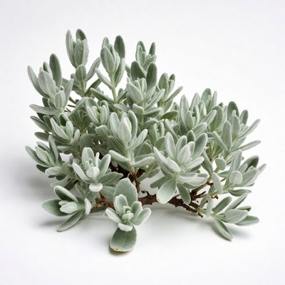 Silver Bush Plant Leaves