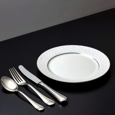 Silverware Beside White Plate