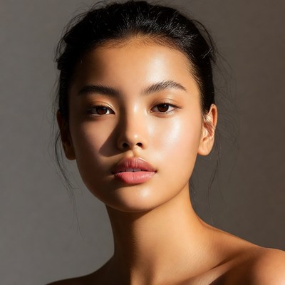 Beautiful Asian woman close-up portrait