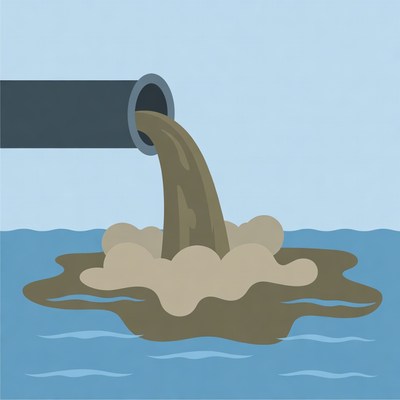 Pipe Dumping Sewage into Water