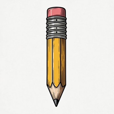 Yellow pencil illustration