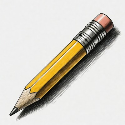 Yellow pencil illustration