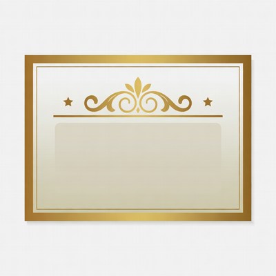 Elegant Gold Ornate Blank Certificate Frame