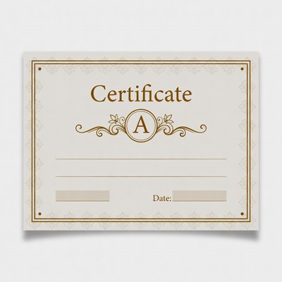 Elegant Certificate Template with A