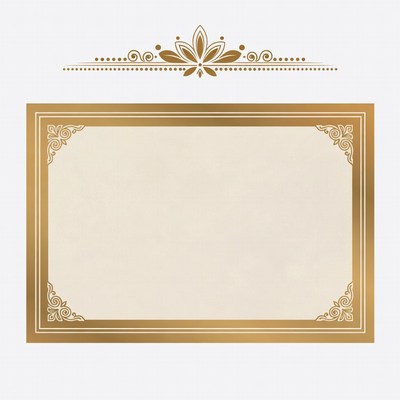 Ornate Gold Blank Certificate Frame