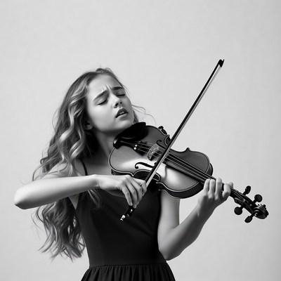 Girl playing violin