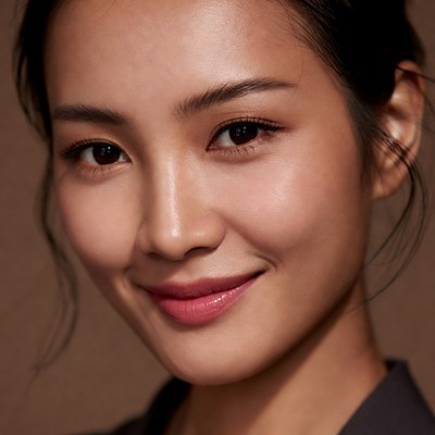Beautiful Asian woman smiling closeup