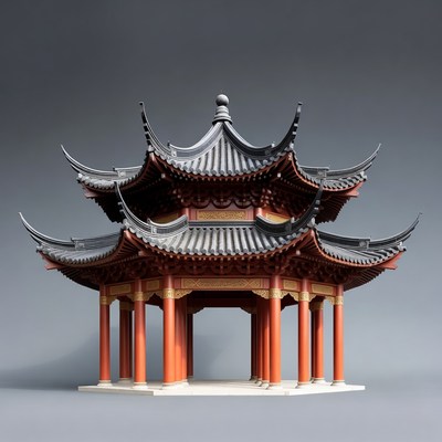 Traditional Chinese Pagoda Temple