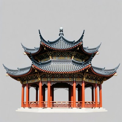 Traditional Chinese Pagoda Pavilion