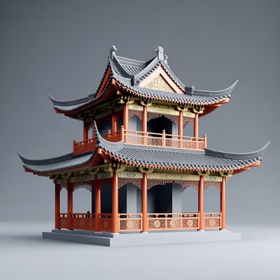 Traditional Chinese Pagoda Temple