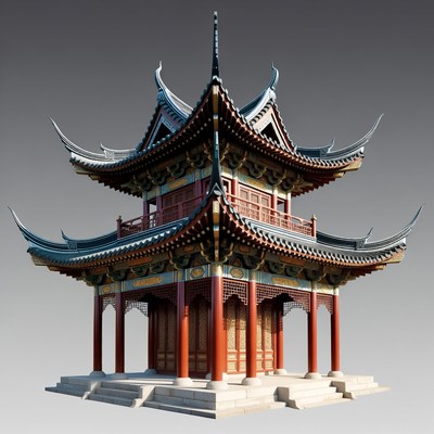 Traditional Chinese Pagoda Temple
