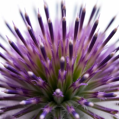 Purple Thistle Flower Closeup