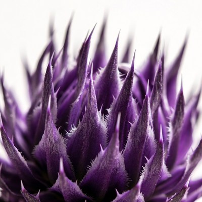 Purple spiky thistle flower