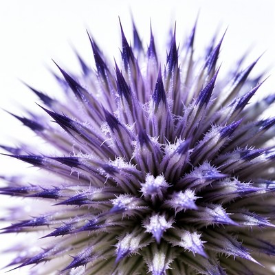 Purple Thistle Flower Closeup