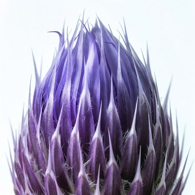 Purple Thistle Flower Closeup