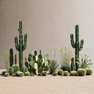 Assortment of Succulents and Cacti