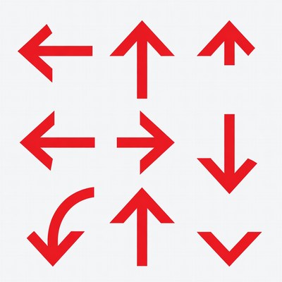 Red Arrows Clipart Icons