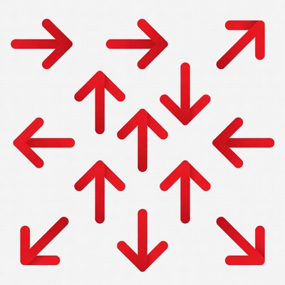 Red Arrows Icons Set