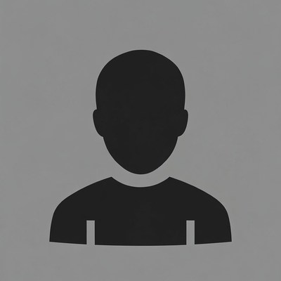 Black silhouette male profile icon