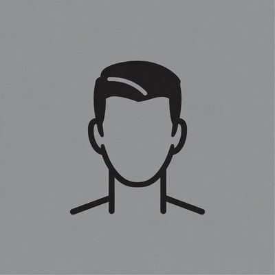 Silhouette male head icon