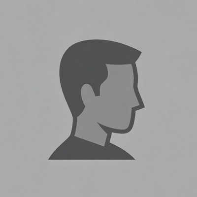 Gray man profile silhouette