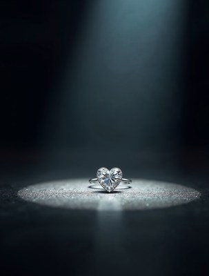 Heart-Shaped Diamond Ring on Spotlight