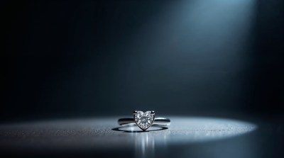 Heart-Shaped Diamond Ring