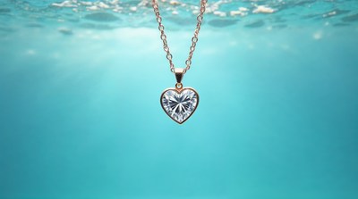 Heart Necklace Underwater