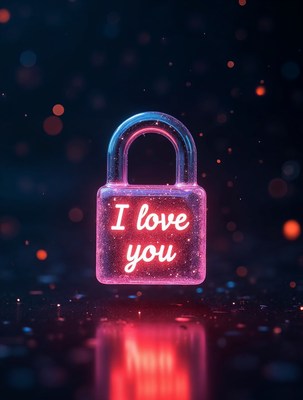 Glowing Lock with I Love You
