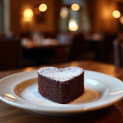 Heart-Shaped Chocolate Cake