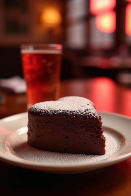 Heart-Shaped Chocolate Cake with Beer