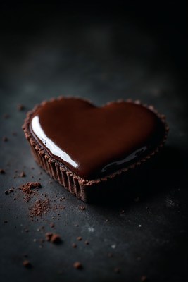 Heart-Shaped Chocolate Tart