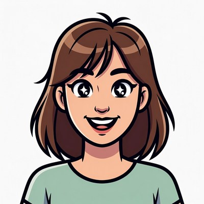 Smiling Anime Girl Portrait