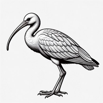 Ibis Bird Illustration