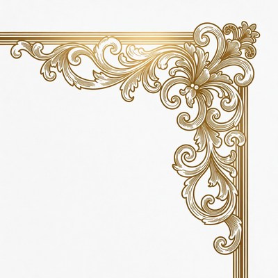 Gold Ornate Corner Border