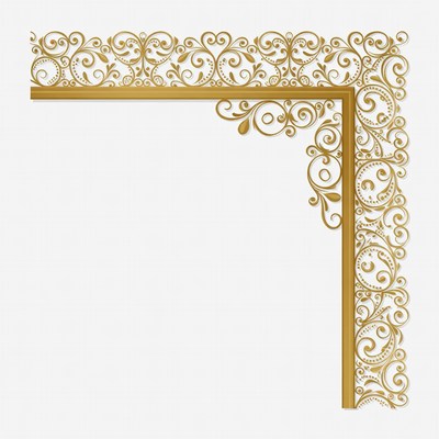 Gold Ornate Corner Border