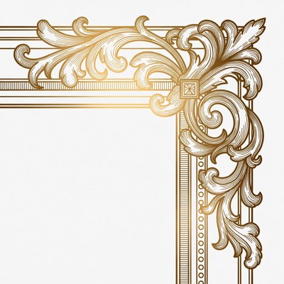 Ornate Golden Frame Border