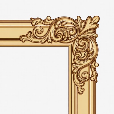 Ornate Golden Picture Frame Corner