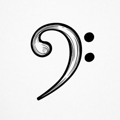 Bass Clef Illustration