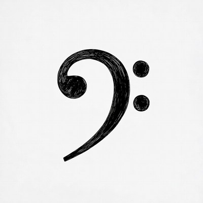 Bass Clef Symbol Illustration