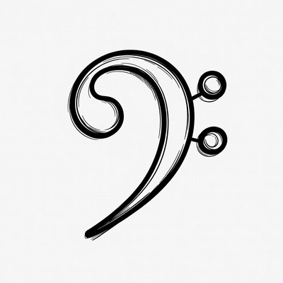 Bass Clef Illustration