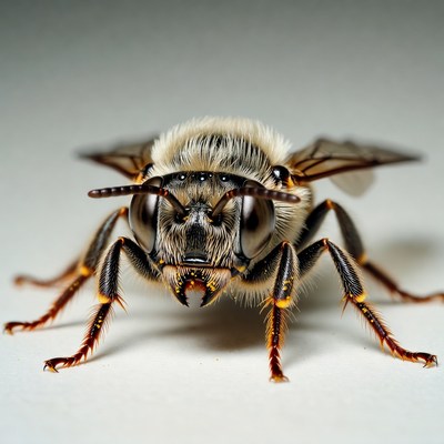 Close-up of furry bee